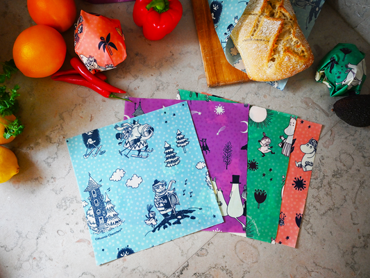 Mummitrollet beeswax wraps – bærekraftig alternativ til plastfolie