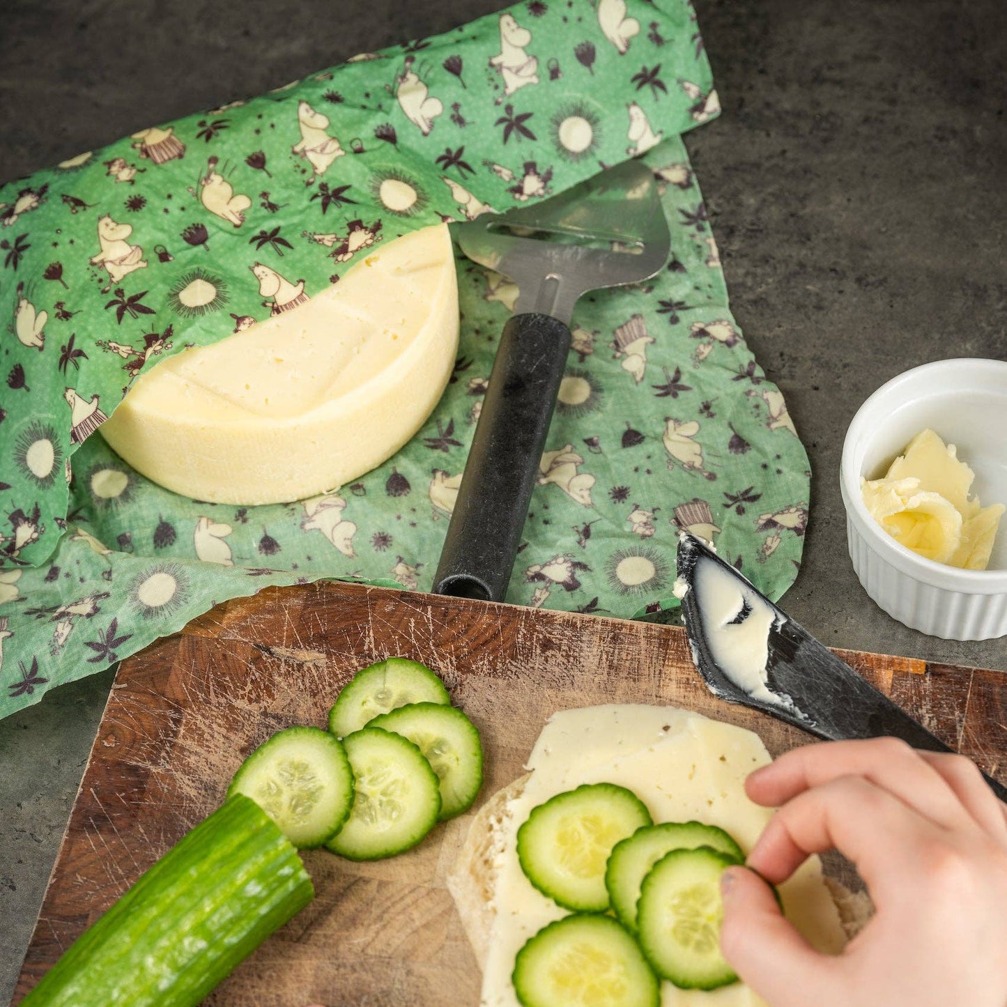 Mummitrollet - Beeswax Wrap "Tending the Earth" - Sett med 3 stk
