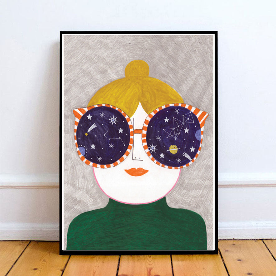 COSMIC GLASSES Giclee Print A4