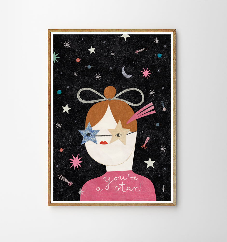 STAR GIRL Giclee Print A4