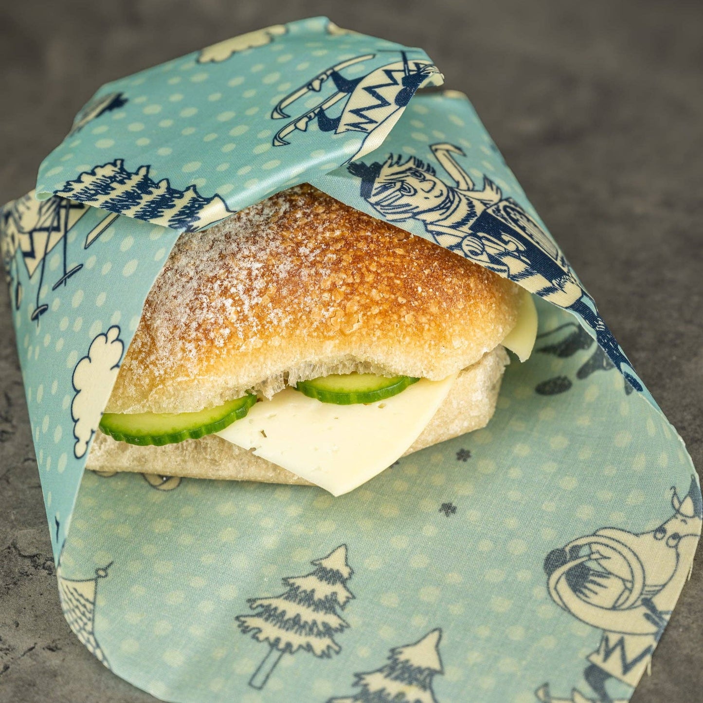 Mummitrollet - Beeswax Wrap "In Winterland" - Sett med 3 stk