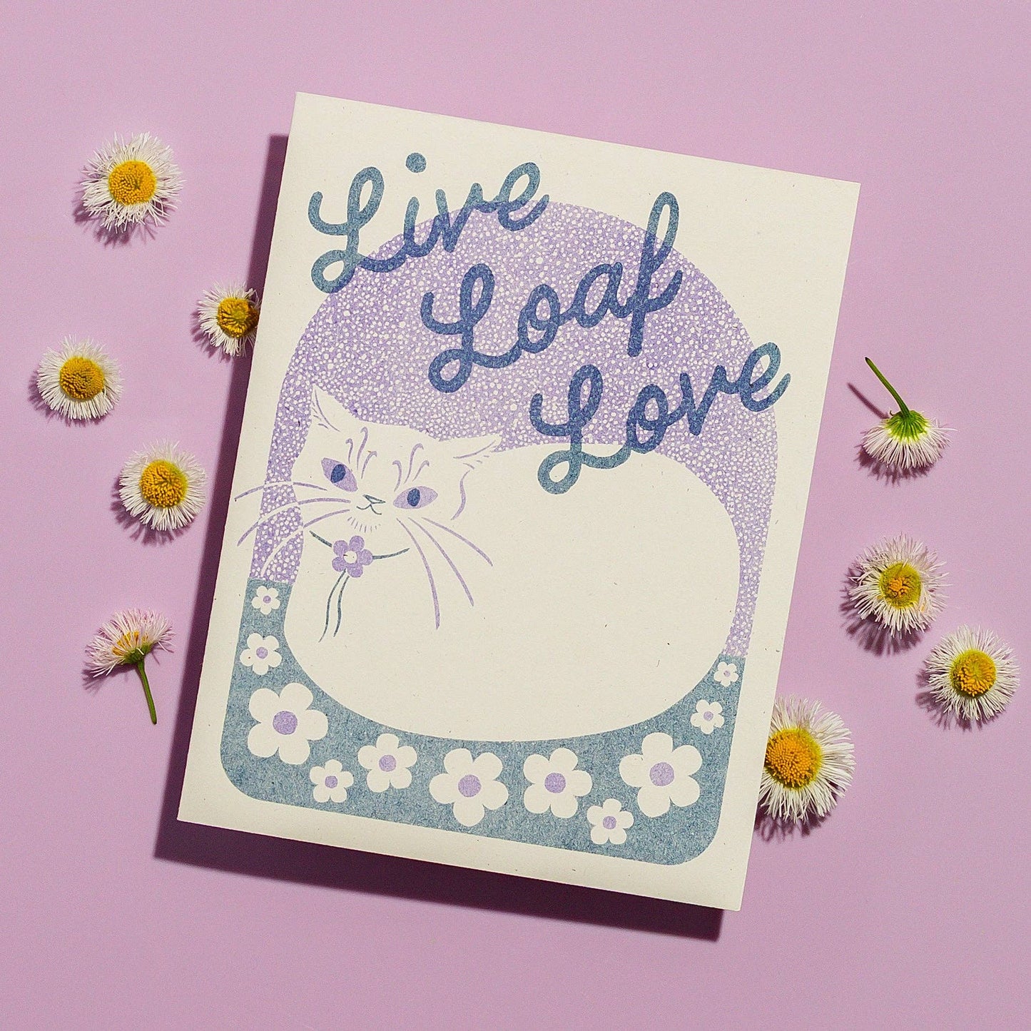 Live Loaf Love - Risograf Gratulasjonskort