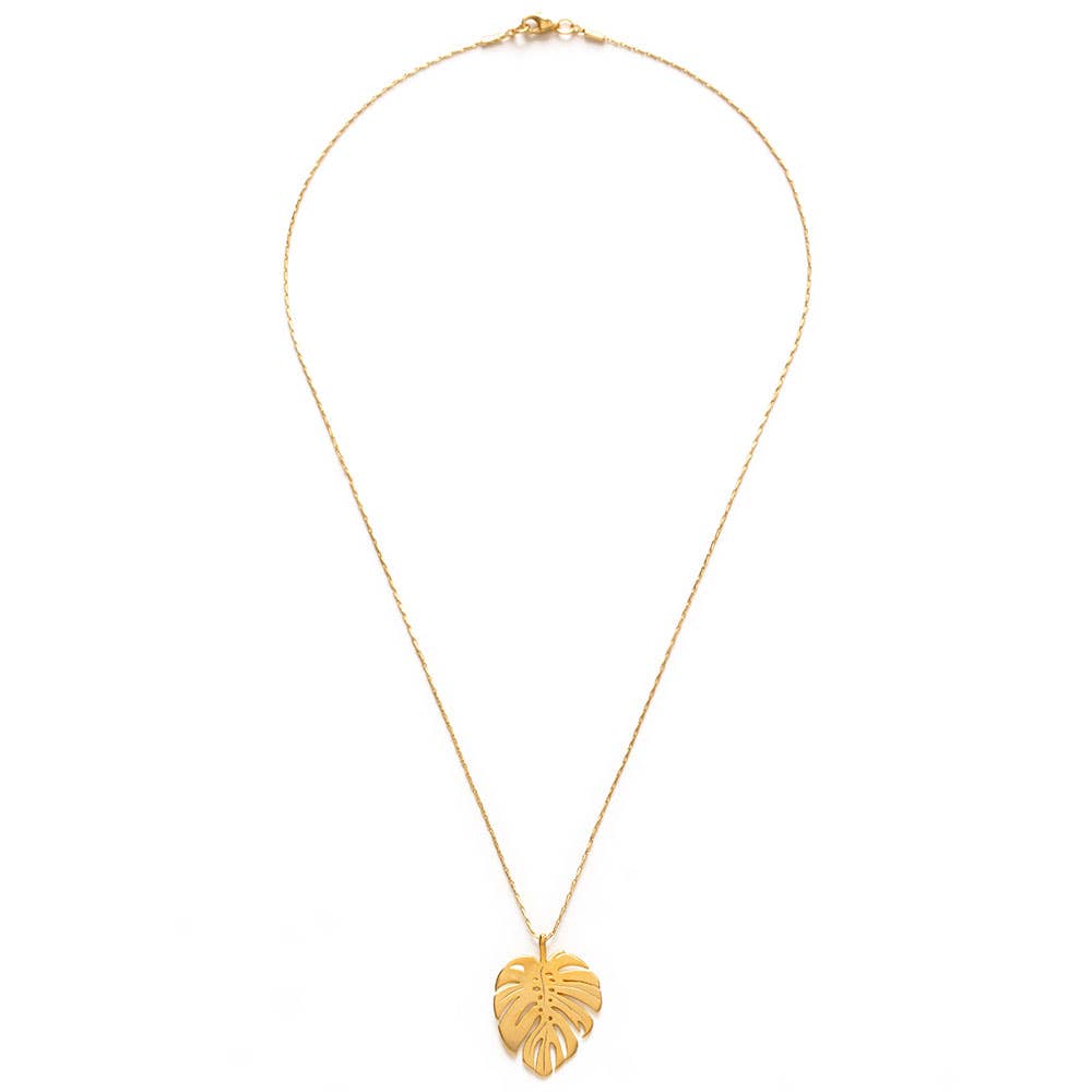 Monstera Leaf Halskjede
