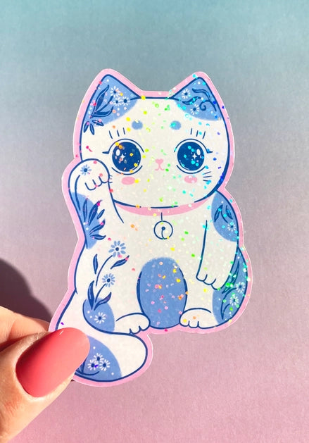 Lucky Cat Gavepakke - Klistremerke & Bokmerke