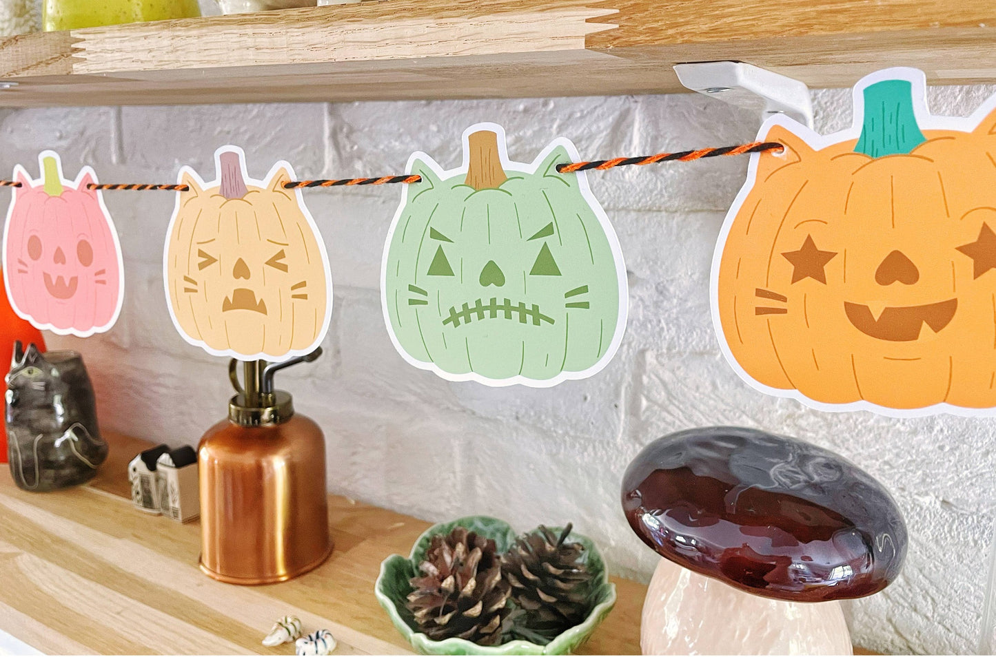 Halloween Pumpkin Cat - Dekorlenke