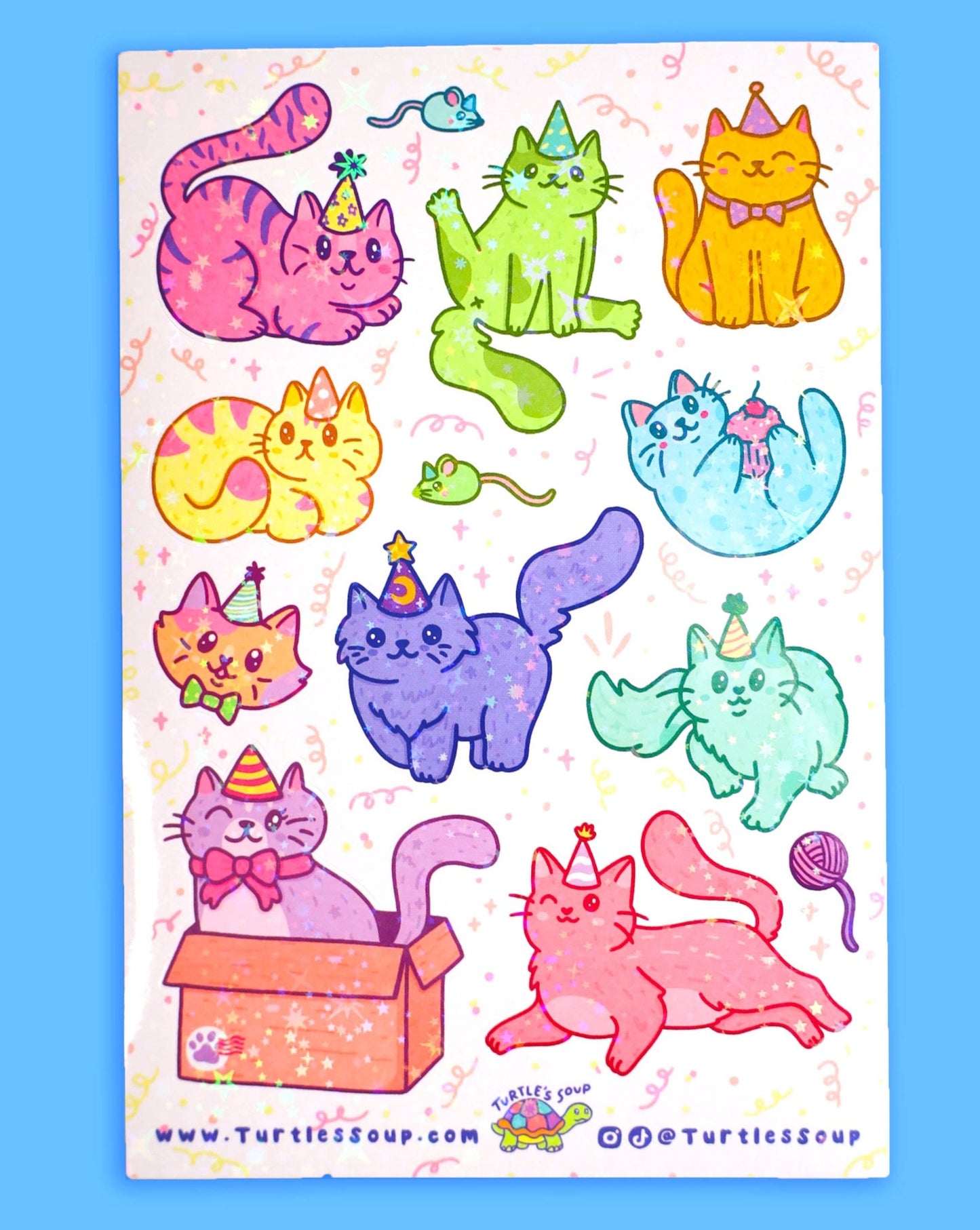 Birthday Cats - Klistremerker