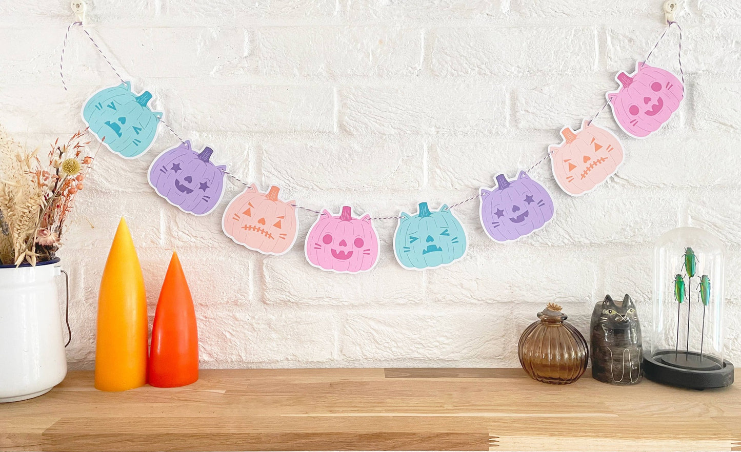 Halloween Pumpkin Cat - Dekorlenke