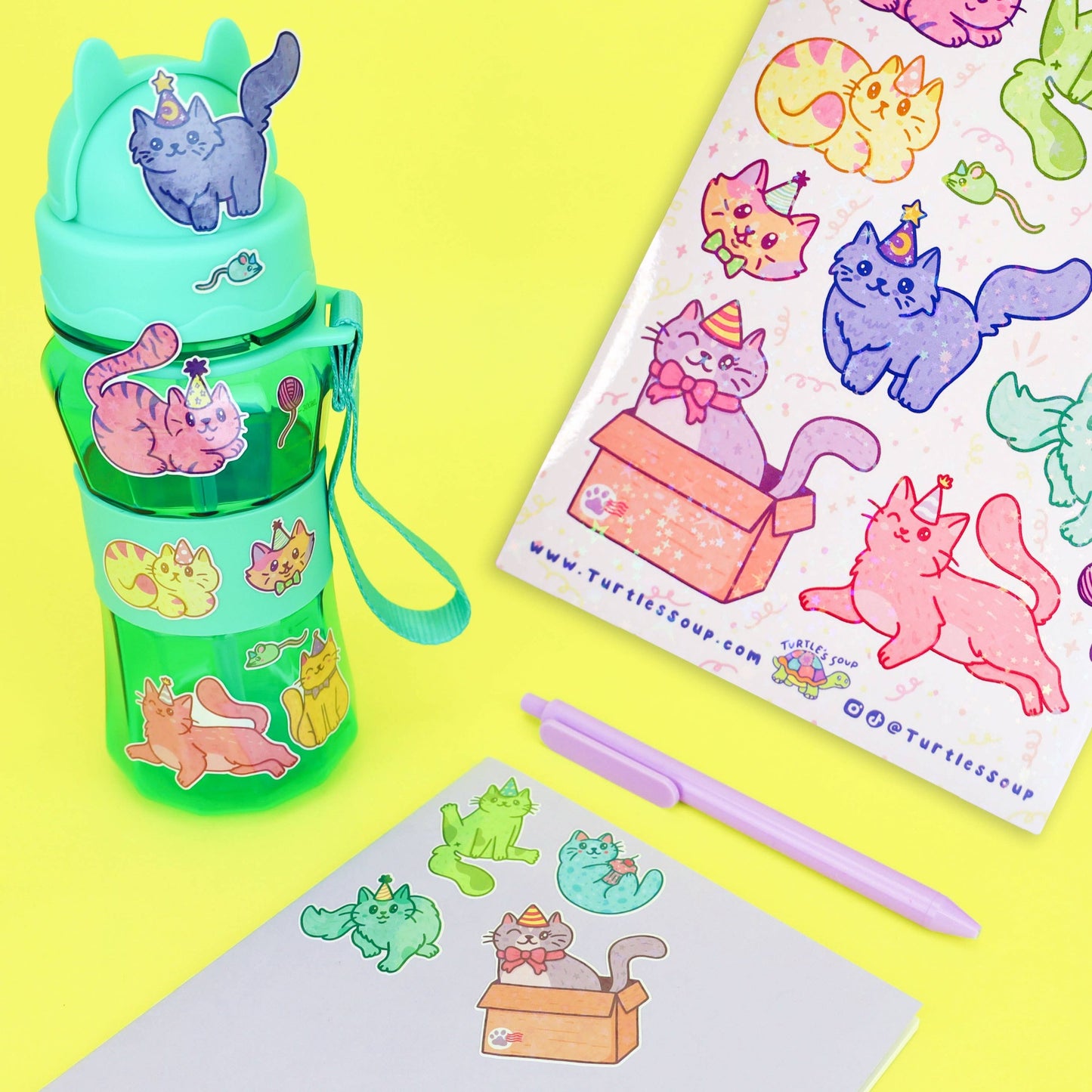 Birthday Cats - Klistremerker