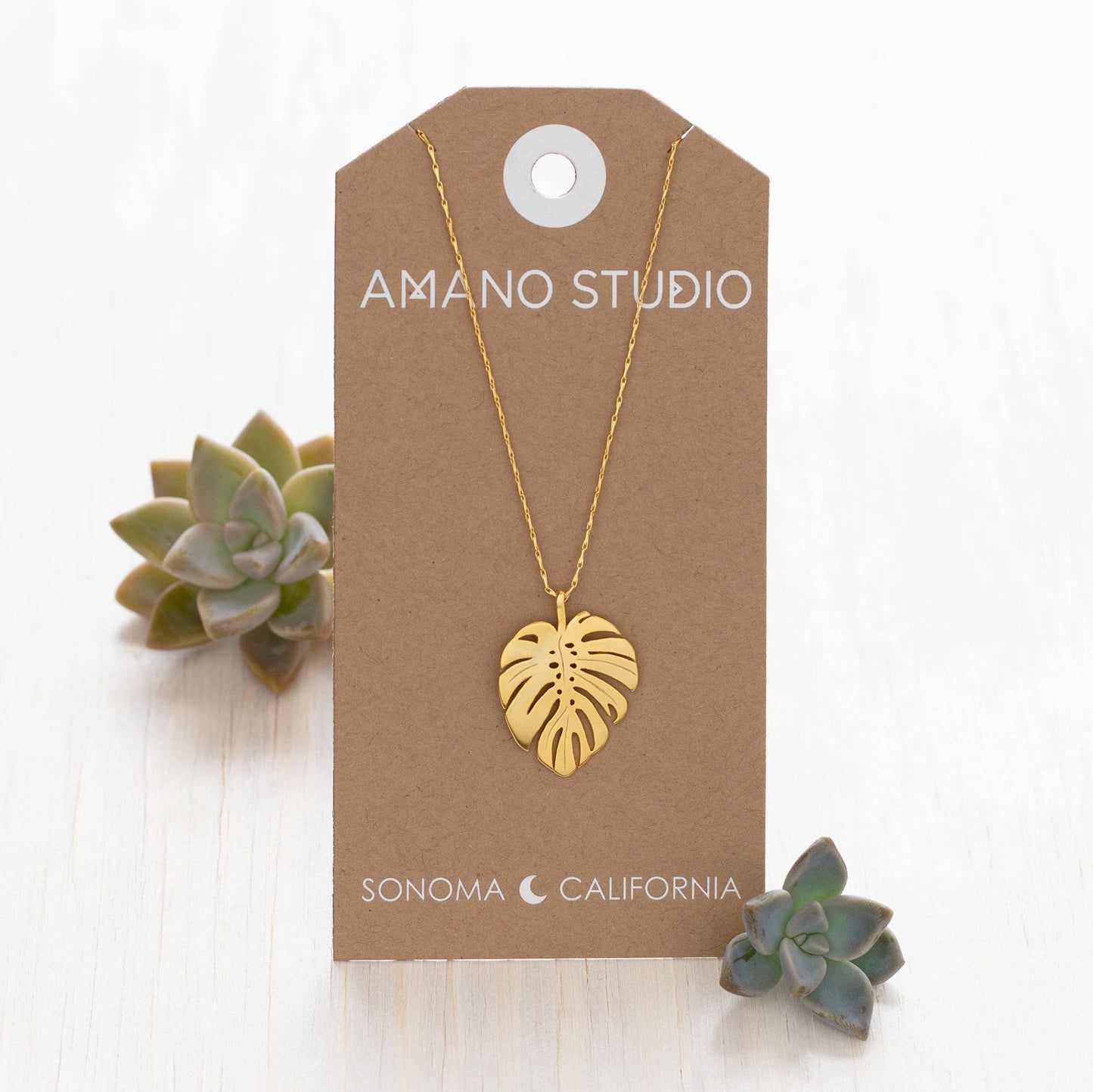 Monstera Leaf Halskjede