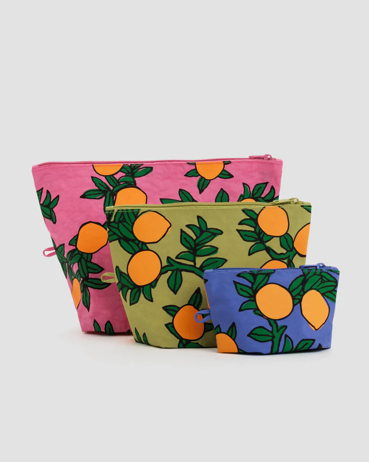BAGGU Go Pouch Set - Orange Trees