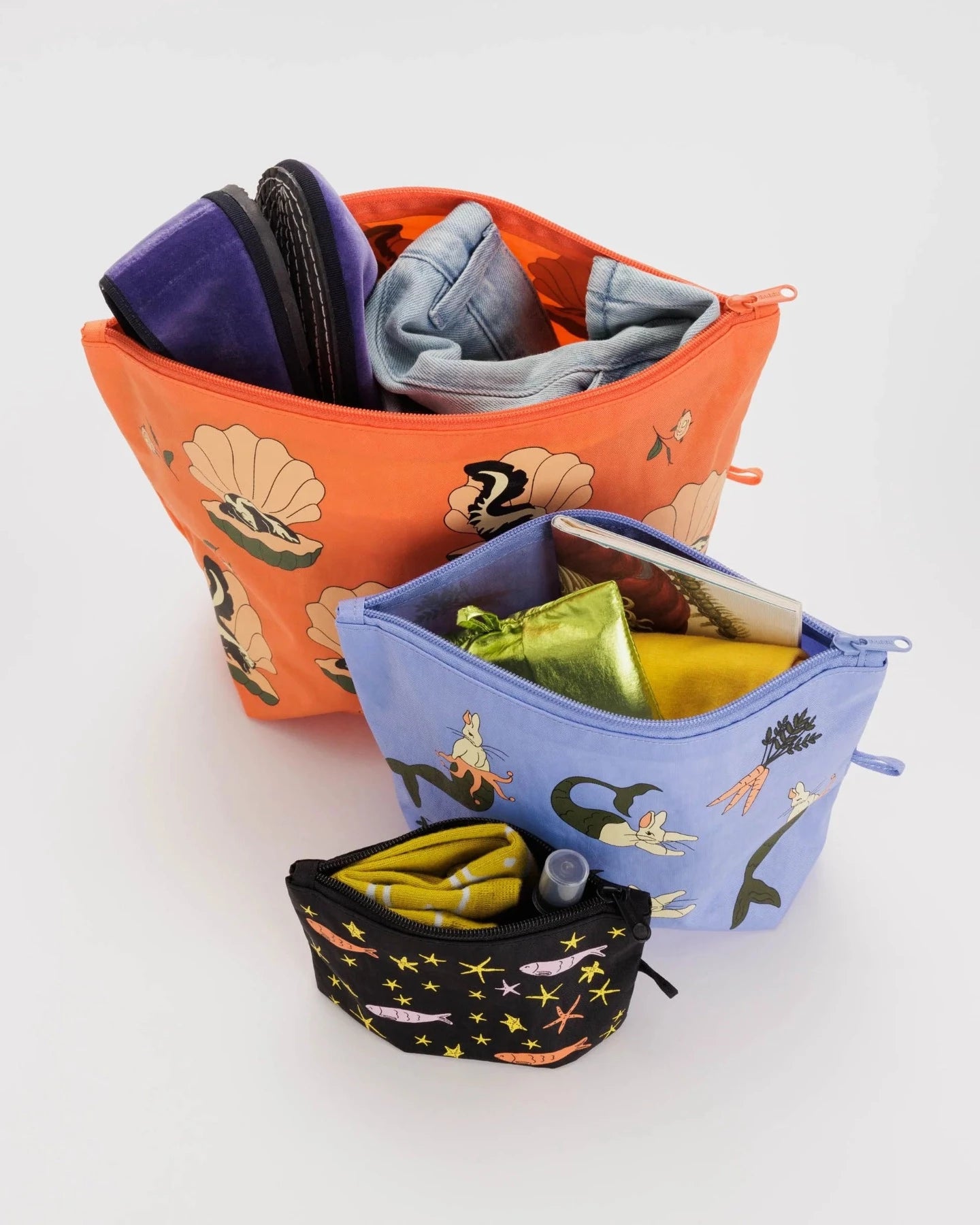 BAGGU Go Pouch Set - Sea Animals