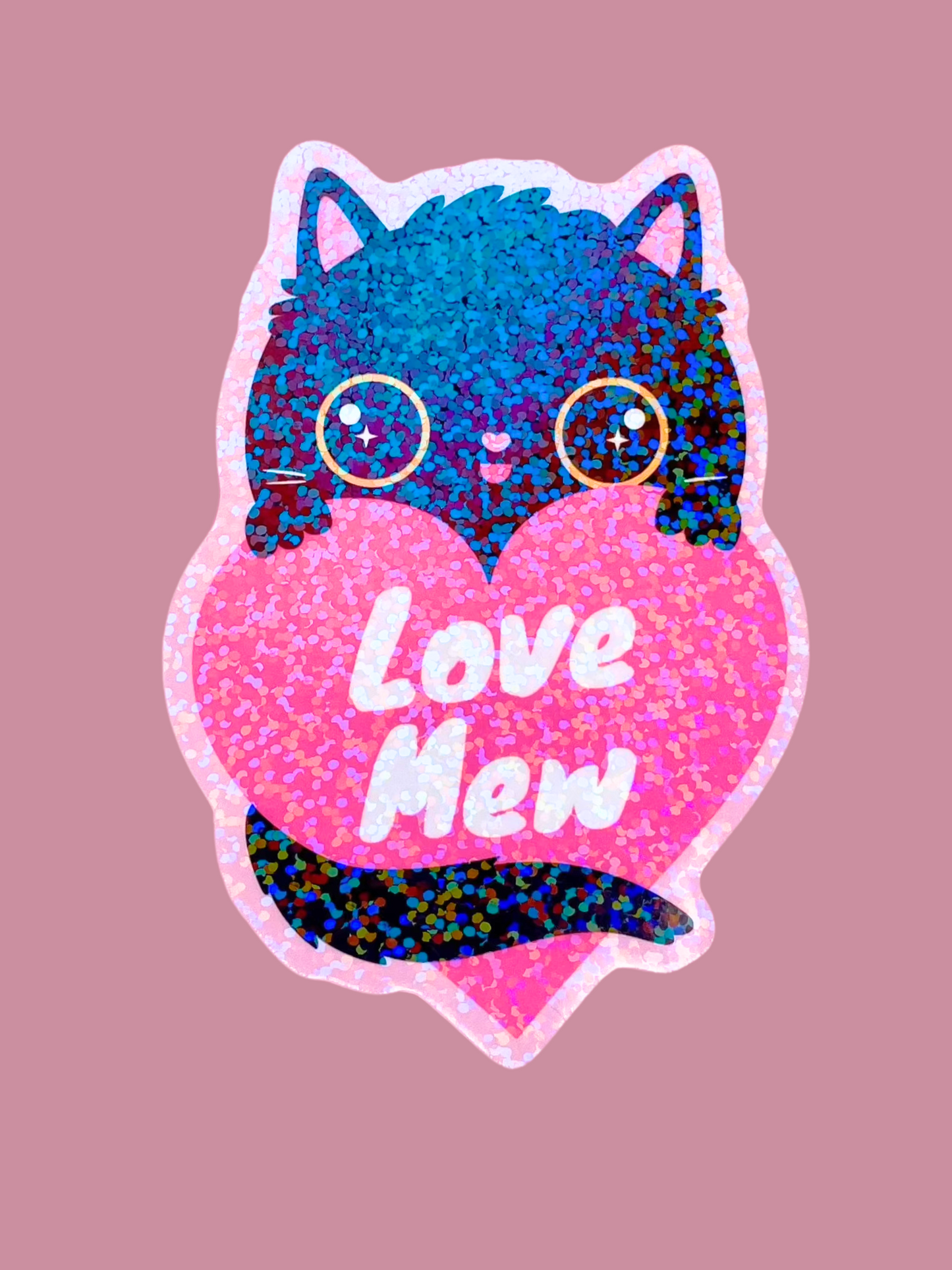 Love Mew Klistremerke Glitter