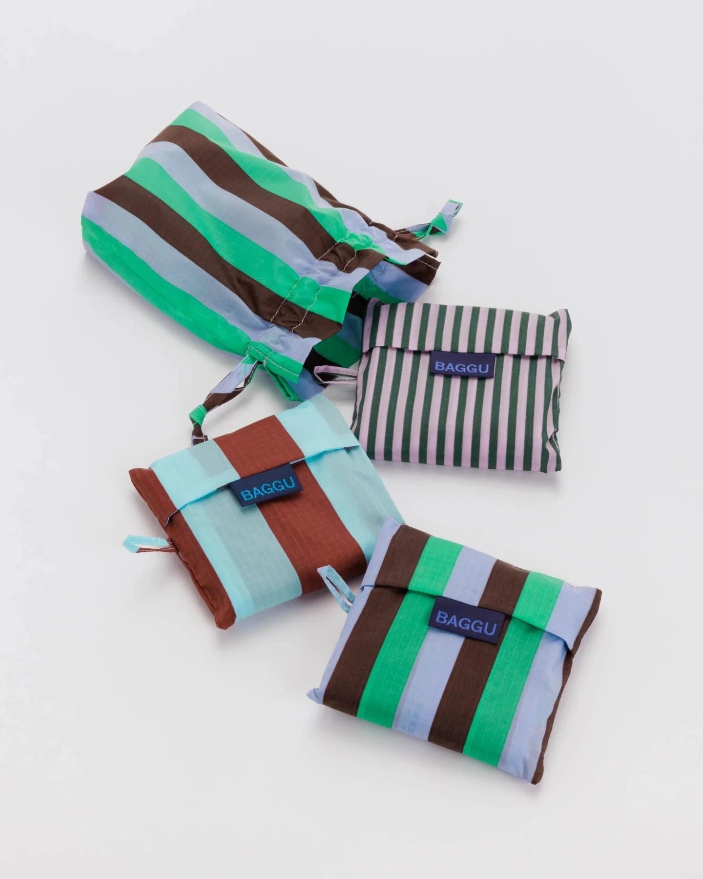 Standard Baggu - Vacation Stripe Mix - Sett med 3 stk