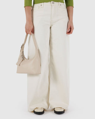 BAGGU - BAGGU Recycled Leather Shoulder Bag Mini - Stone - COLORPOP