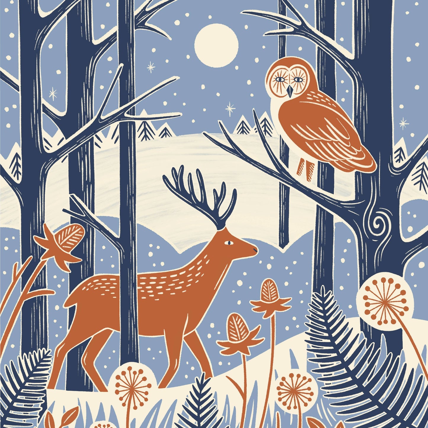 Woodland Snow Globe - Kort