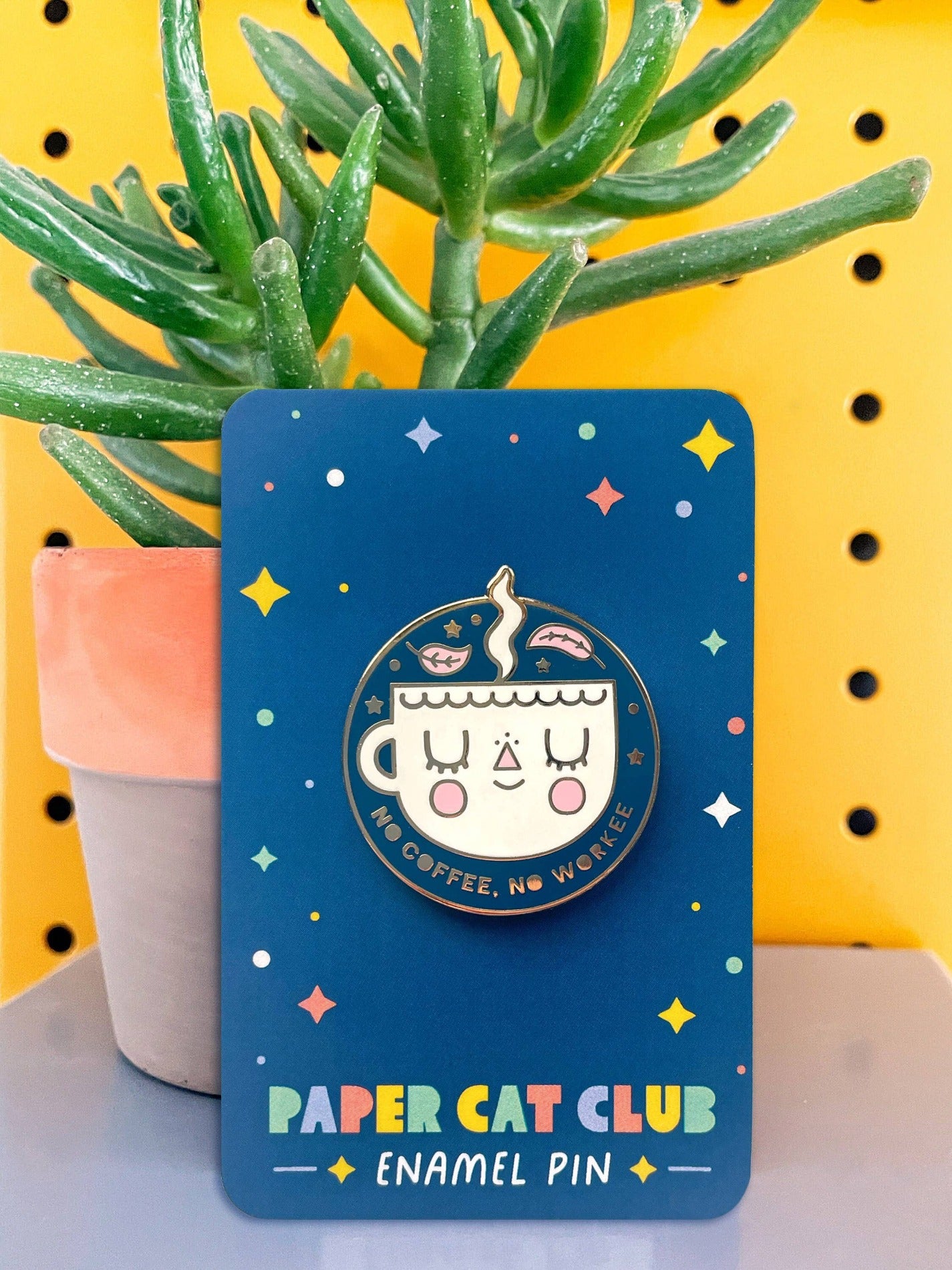 No Coffee, No Workee Enamel - Pins