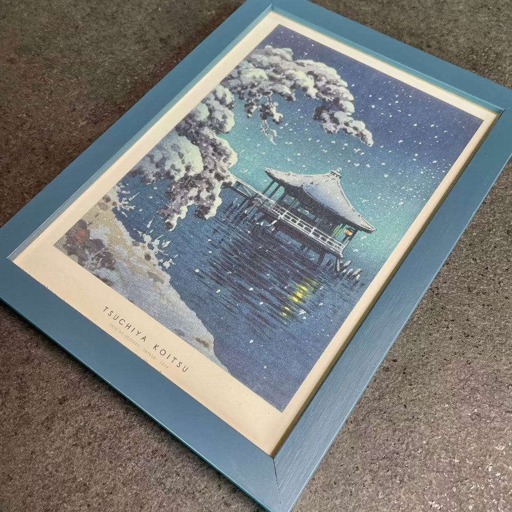 Tsuchiya Koitsu - Snow at Ukimido A5 Innrammet