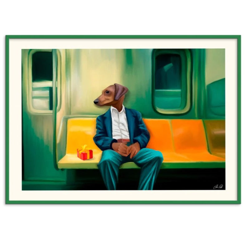 Noah on the subway - 30 x 40 cm