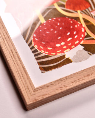 Printer Johnson - Kunstprint Innrammet - Mushrooms A3 - COLORPOP