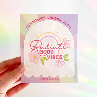 The Rosy Redhead - Radiate Good Vibes Suncatcher - Regnbue Vindusdekal - COLORPOP