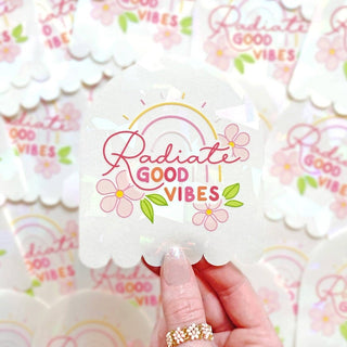 The Rosy Redhead - Radiate Good Vibes Suncatcher - Regnbue Vindusdekal - COLORPOP