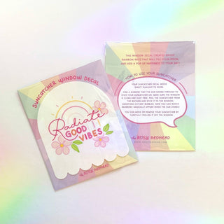 The Rosy Redhead - Radiate Good Vibes Suncatcher - Regnbue Vindusdekal - COLORPOP