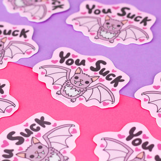 Turtle's Soup - You Suck Vampire Bat - Klistremerke - COLORPOP