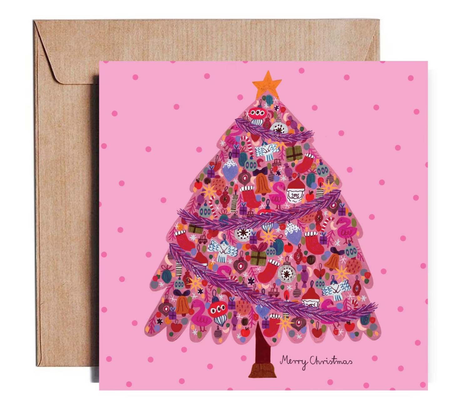 PINK TREE Julekort
