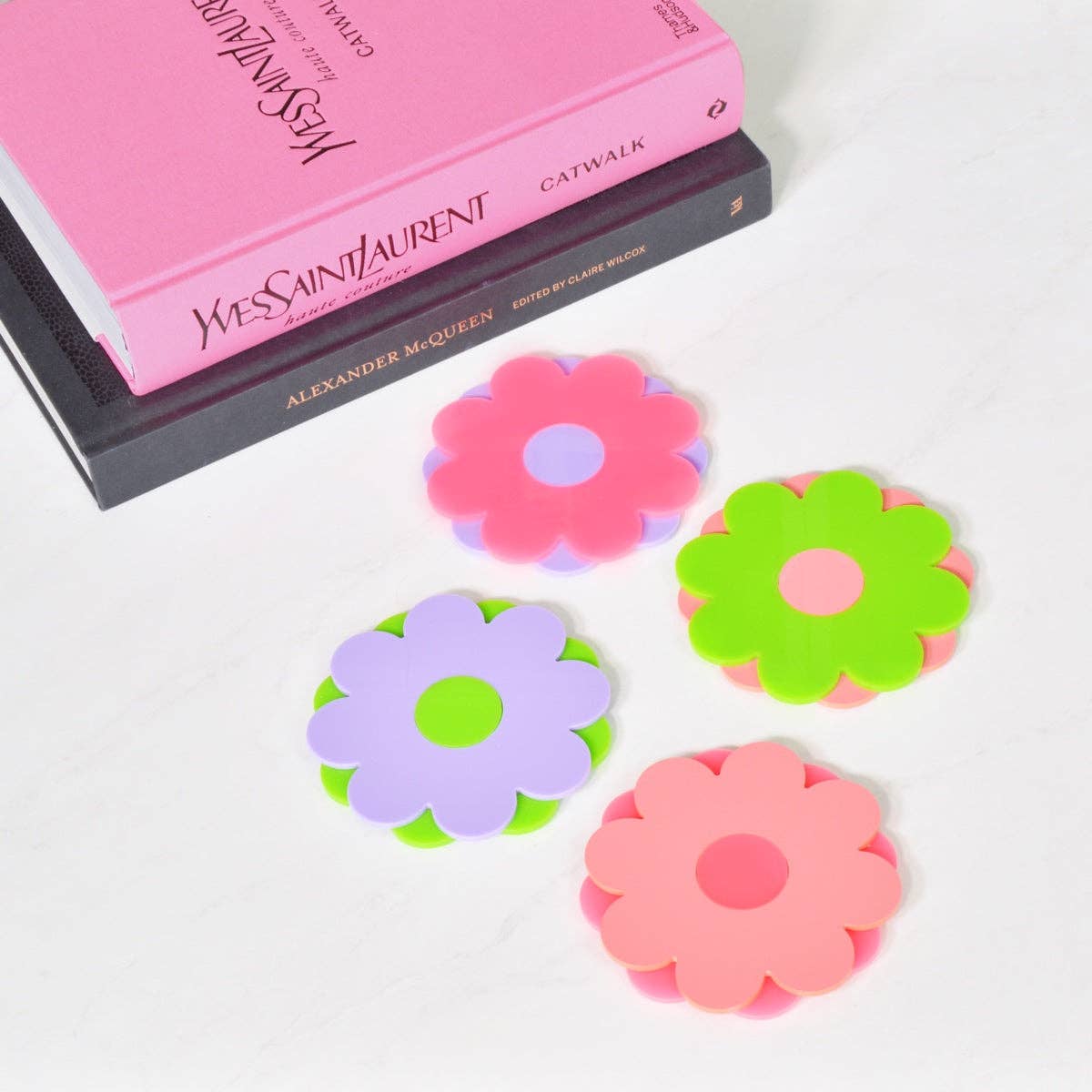 Flower Coasters 4 stk
