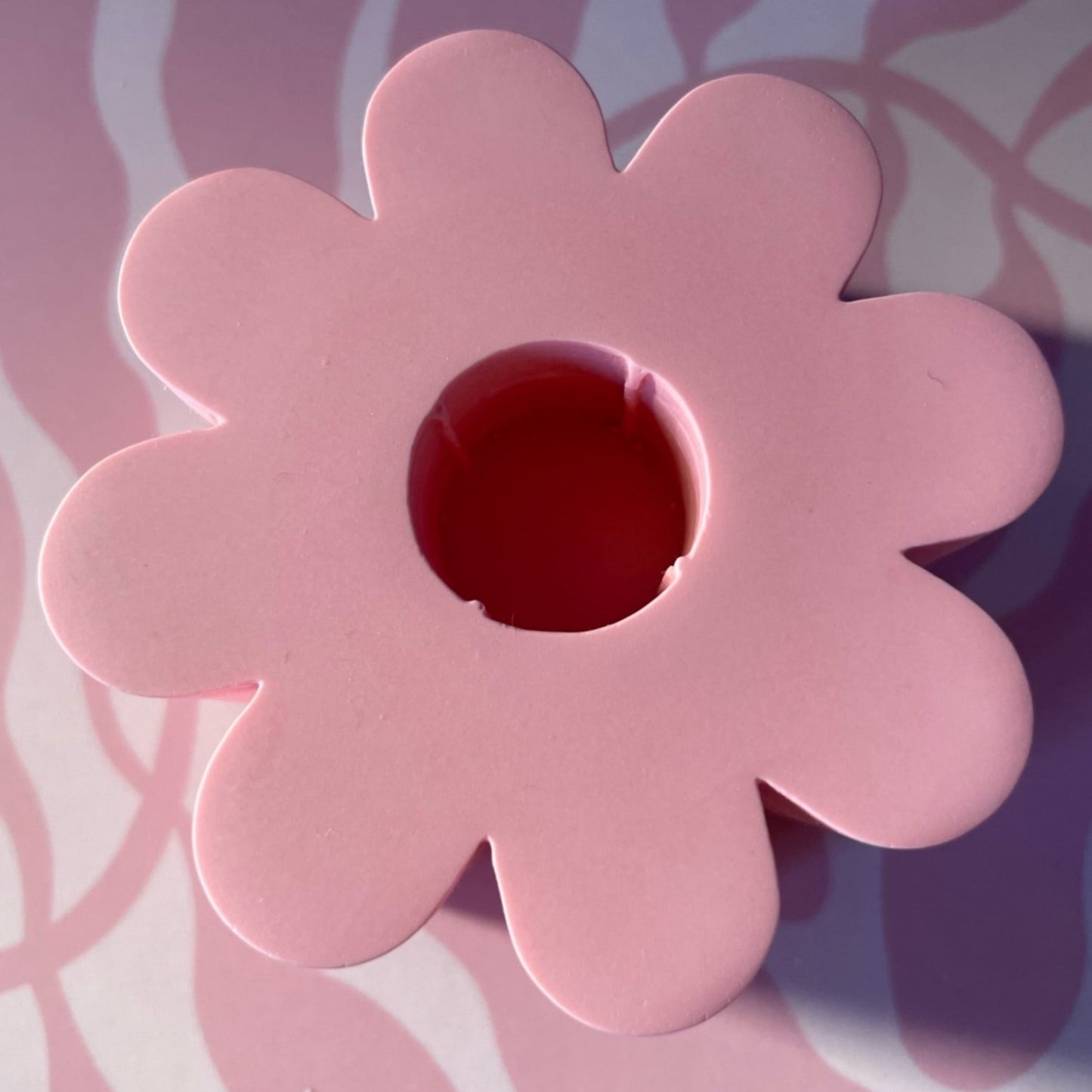 COLORPOP - Blomst Lysestake Jesmonite - flere farger - Rosa - COLORPOP