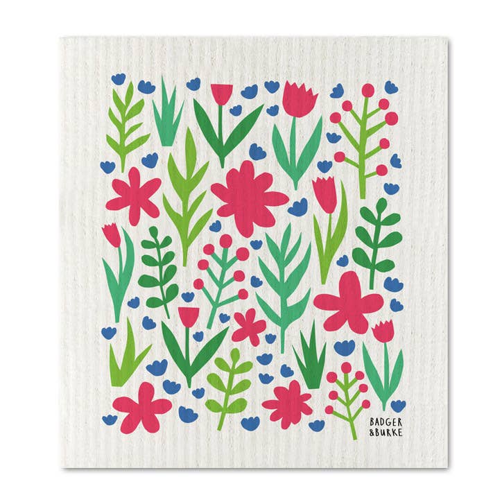 Badger & Burke - Flower Field Kjøkkenklut/Svamp - COLORPOP
