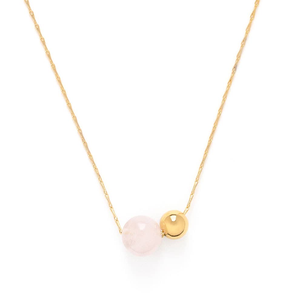 Gemstone Orbit Halssmykke - Rosekvarts