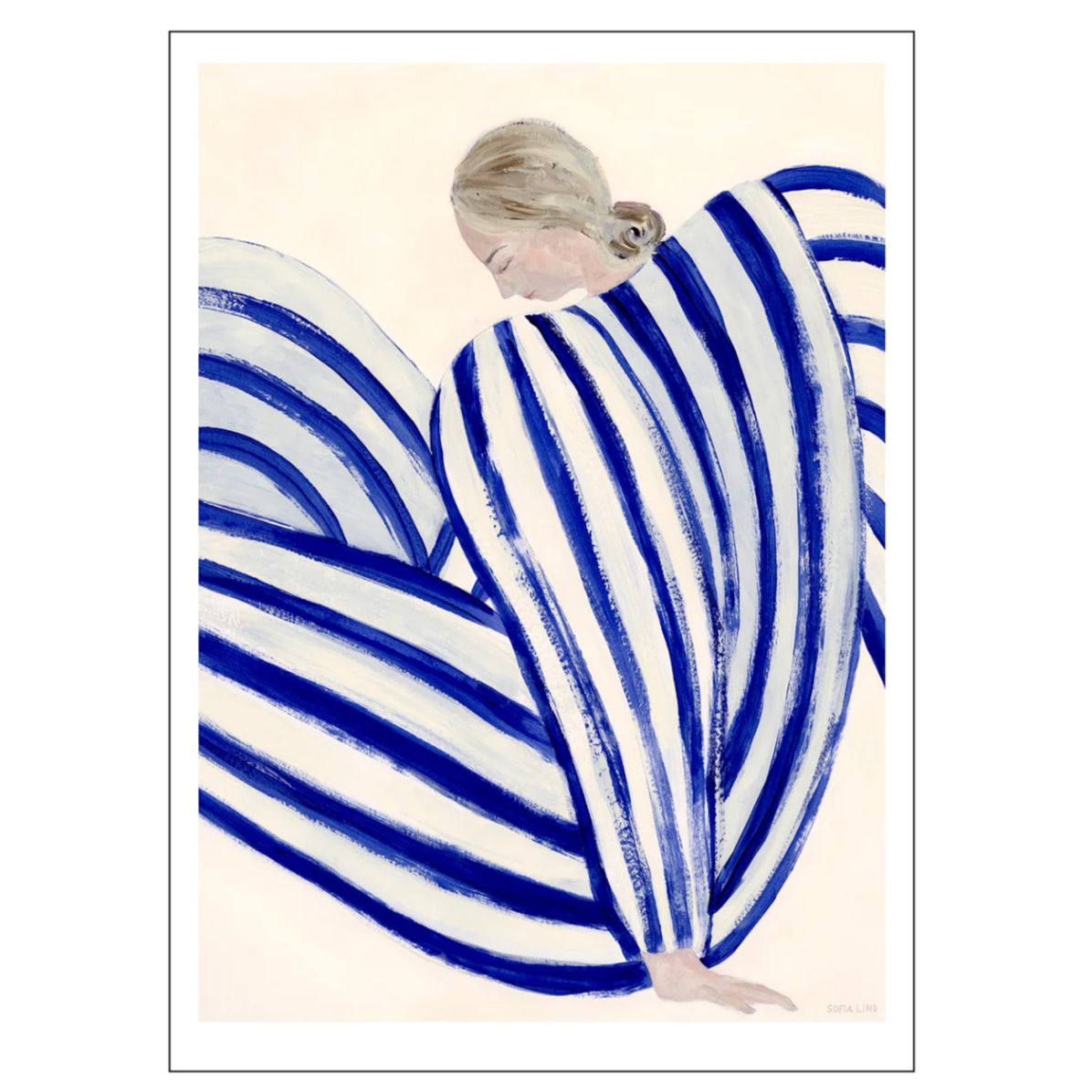Sofia Lind - Blue Stripe at Concorde 50 x 70 cm