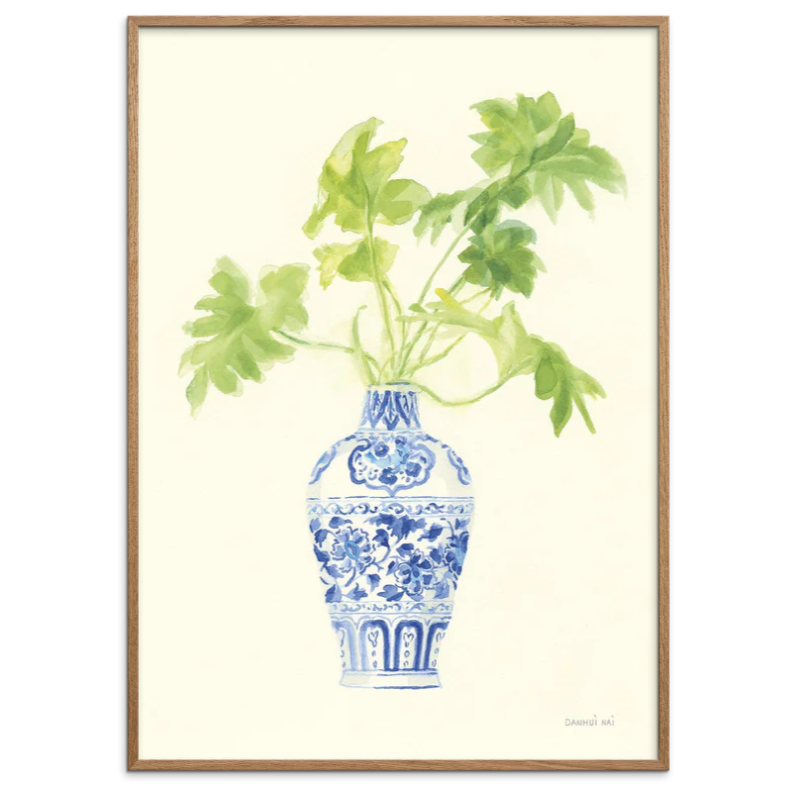 Palm Chinoiserie III 30 x 40 cm Innrammet