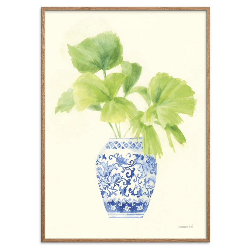 Palm Chinoiserie IIV 30 x 40 cm Innrammet