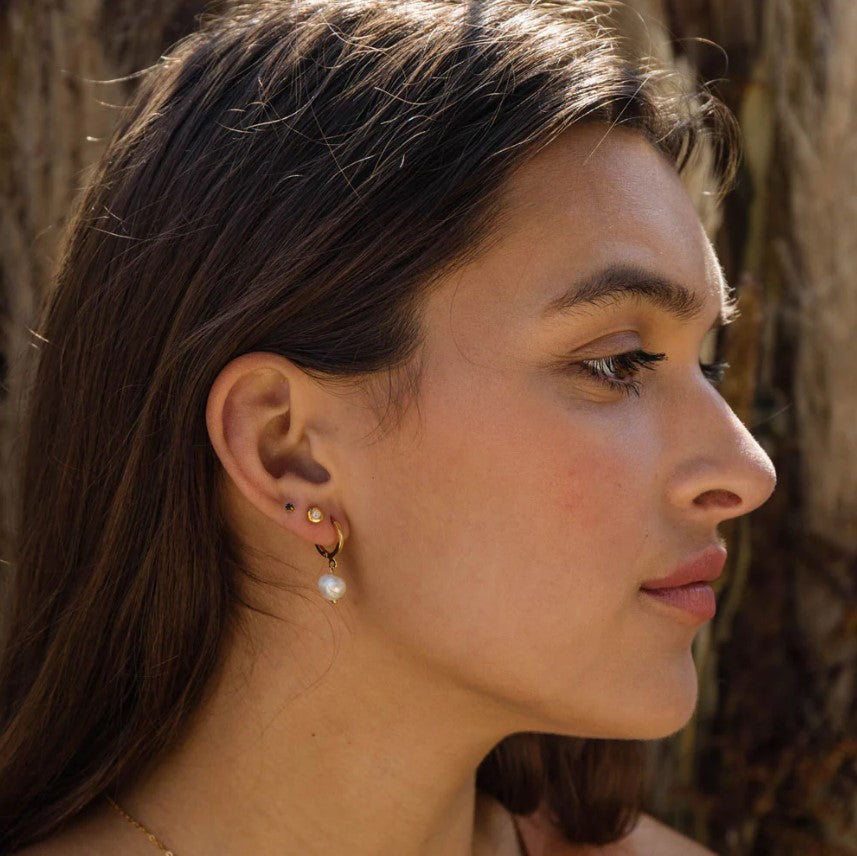 Freshwater Pearl Huggie Hoops