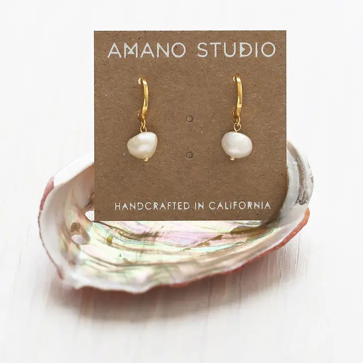 Freshwater Pearl Huggie Hoops