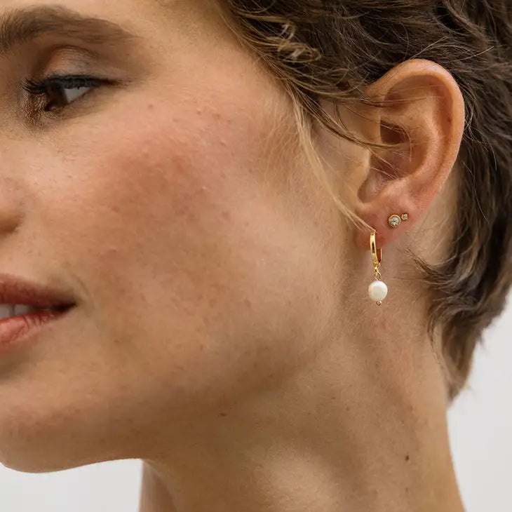 Freshwater Pearl Huggie Hoops