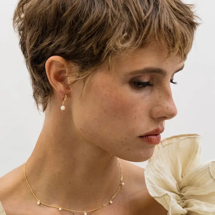 Freshwater Pearl Huggie Hoops