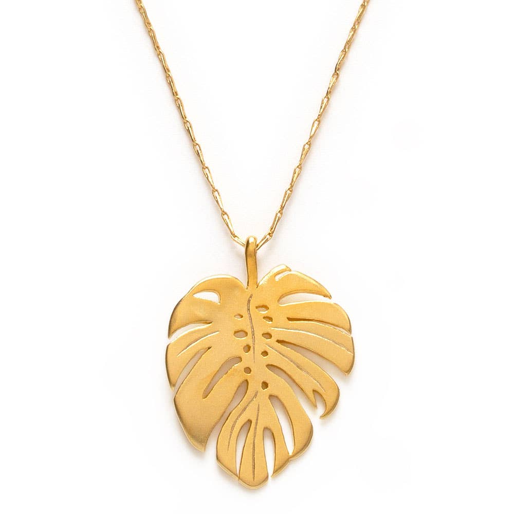 Monstera Leaf Halskjede