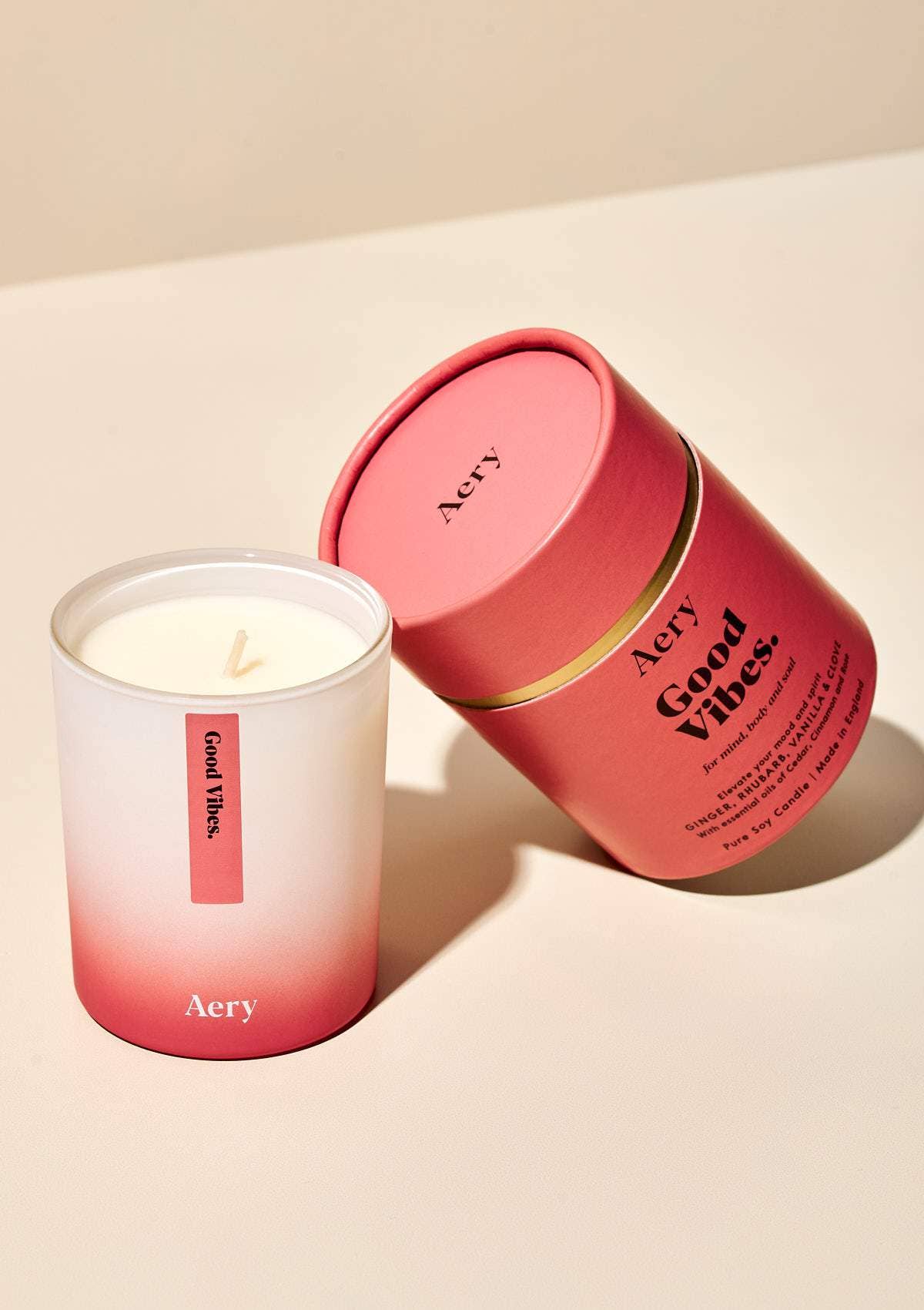 Aery Living - Good Vibes Duftlys - Ingefær, Rabarbra & Vanilje - COLORPOP