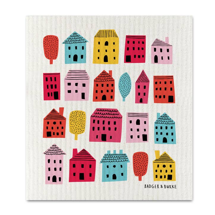 Badger & Burke - Houses Kjøkkenklut/Svamp - COLORPOP