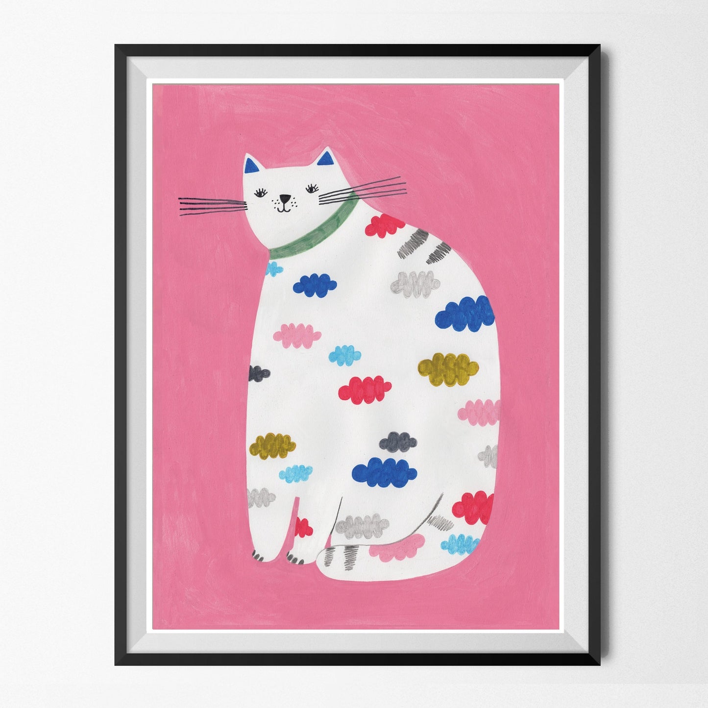 Daria Solak Illustrations - CLOUDS CAT Giclee Print A4 - COLORPOP