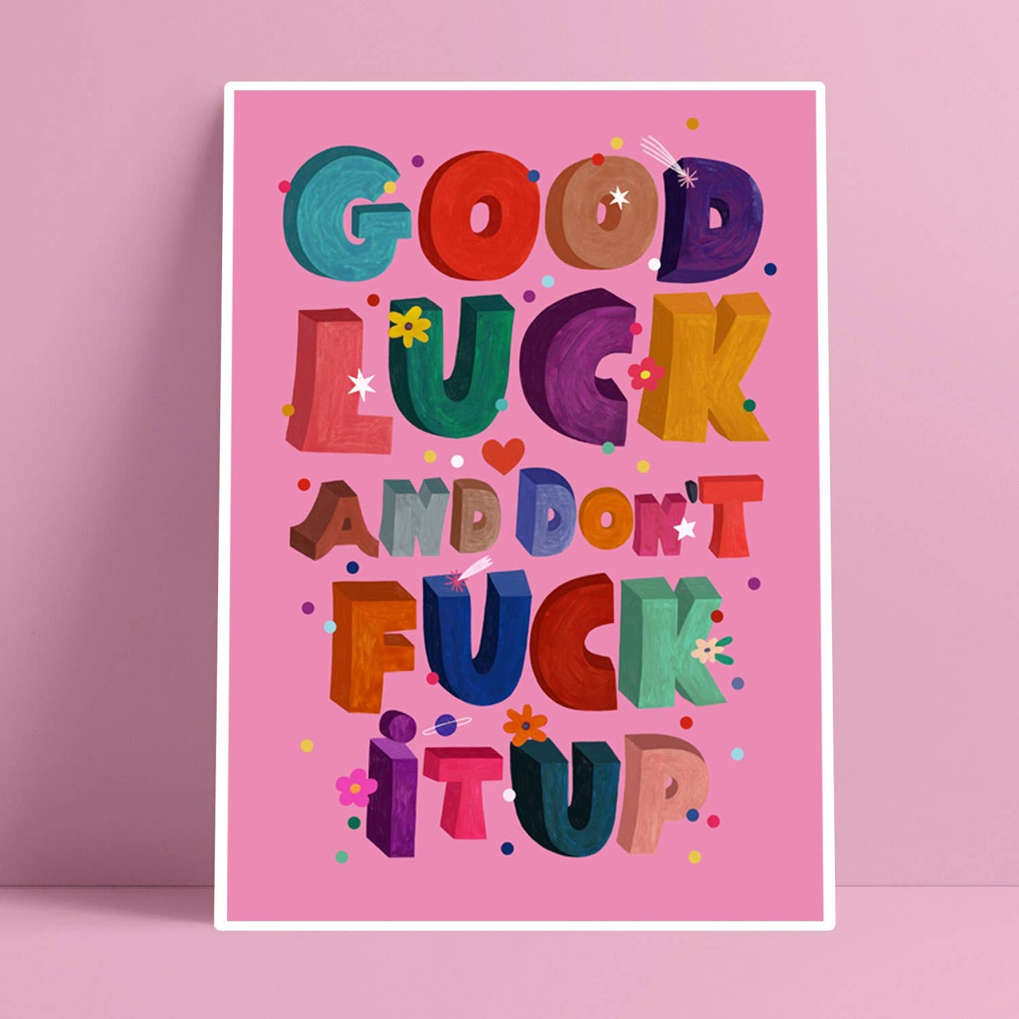 Daria Solak Illustrations - DON'T FUCK IT UP Giclee Print A4 - COLORPOP