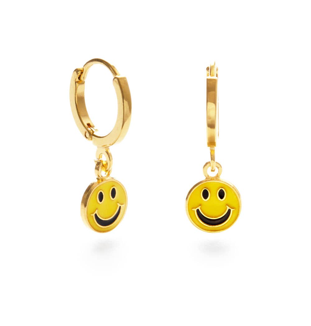 Amano Studio - Smiley Face Huggie Hoops - COLORPOP