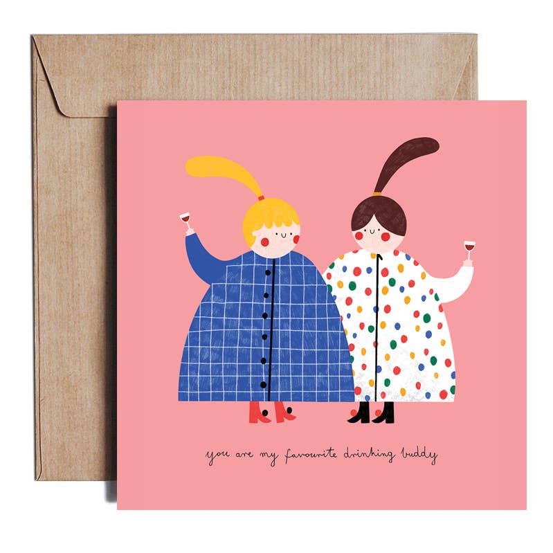Daria Solak Illustrations - DRINKING BUDDIES Kort - COLORPOP
