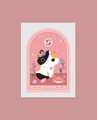 Zodiac Kitty Art Print - Cancer