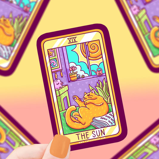The Sun Tarot Card - Klistremerke