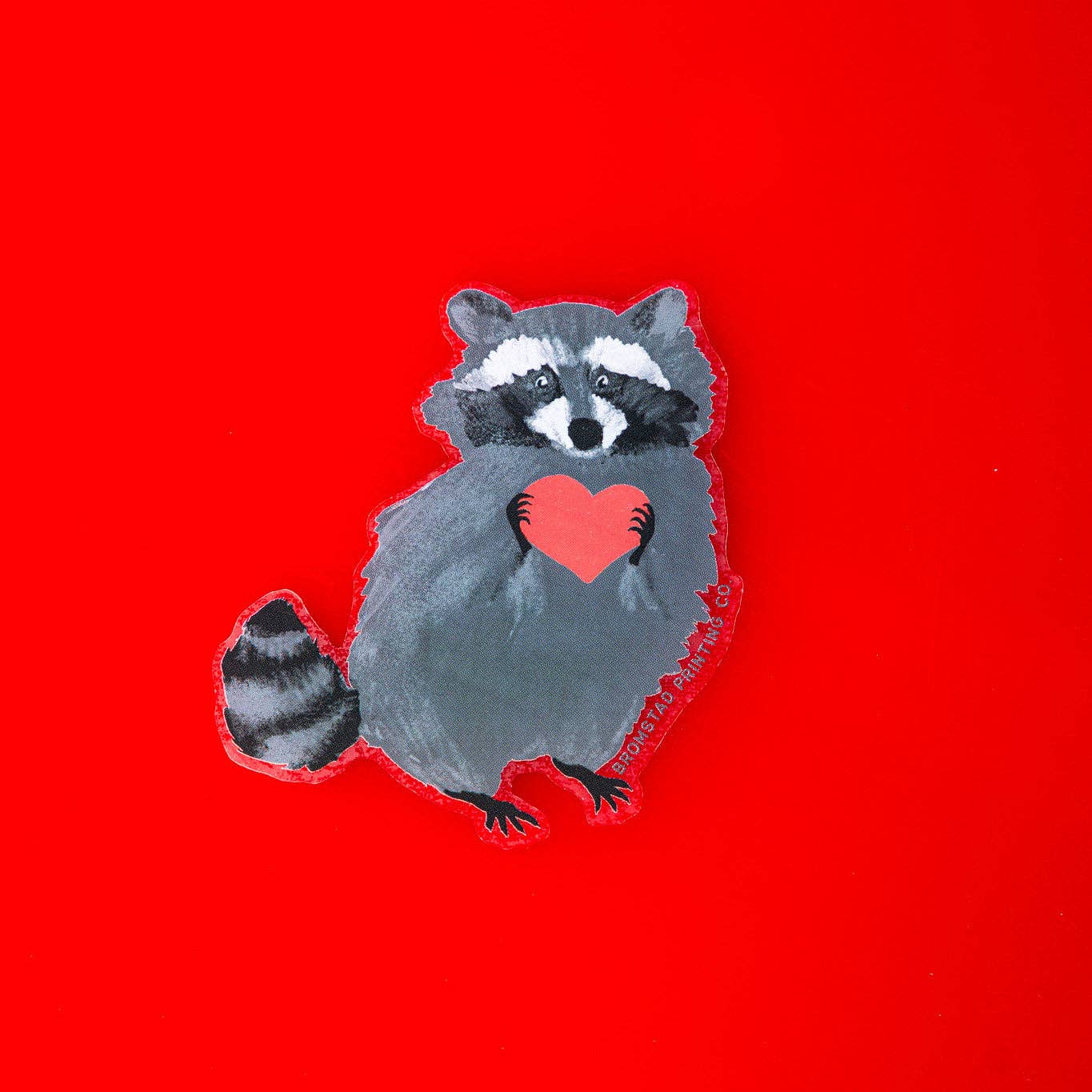 Raccoon Love - Transparent Klistremerke