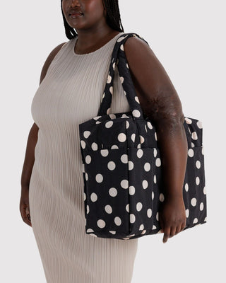 BAGGU Cloud Carry-On Bag - Black and Cream Polka Dot